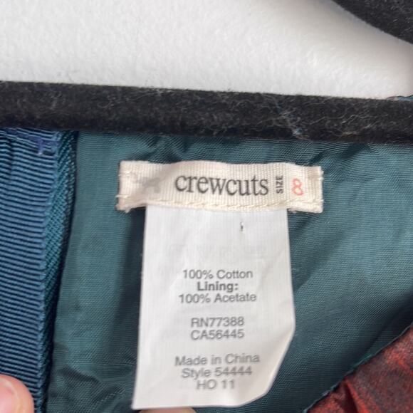 J. Crew Crewcuts cotton sleeveless plaid peplum ruffle dress sz 8 - Picture 6 of 7